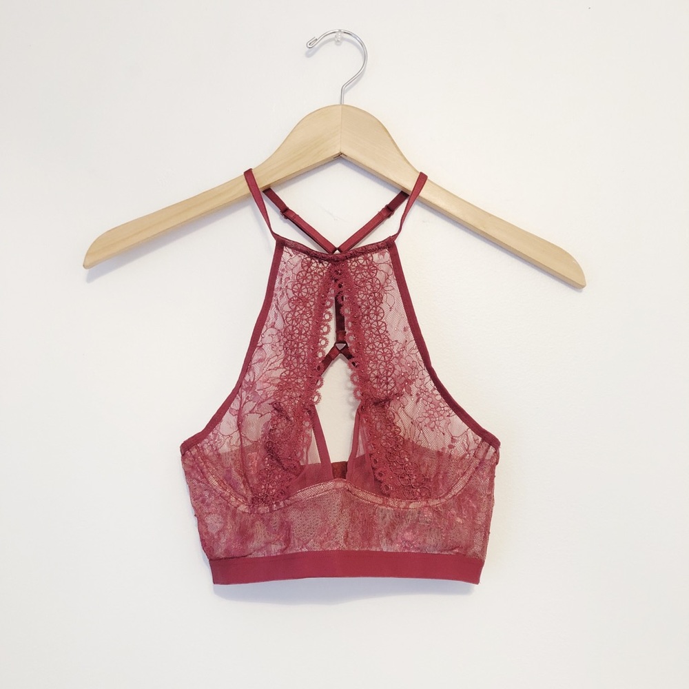 Victoria’s Secret Pink High Neck Lace Bralette